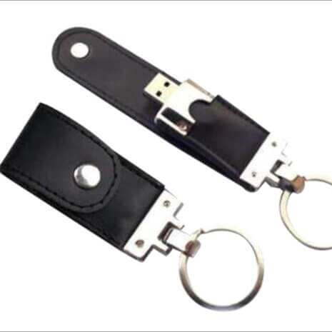 SGPD007 LEATHER KEYCHAIN PENDRIVE