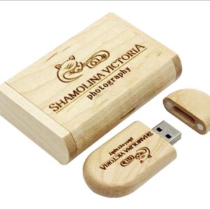 SGPD010 OVAL WOODEN PENDRIVE